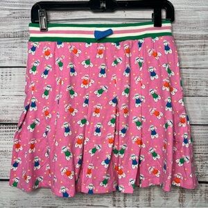 Mini Boden 13-14Y Pleated Jersey Skirt Fun Poodles Tennis Dogs Pink‎ Skort  NEW
